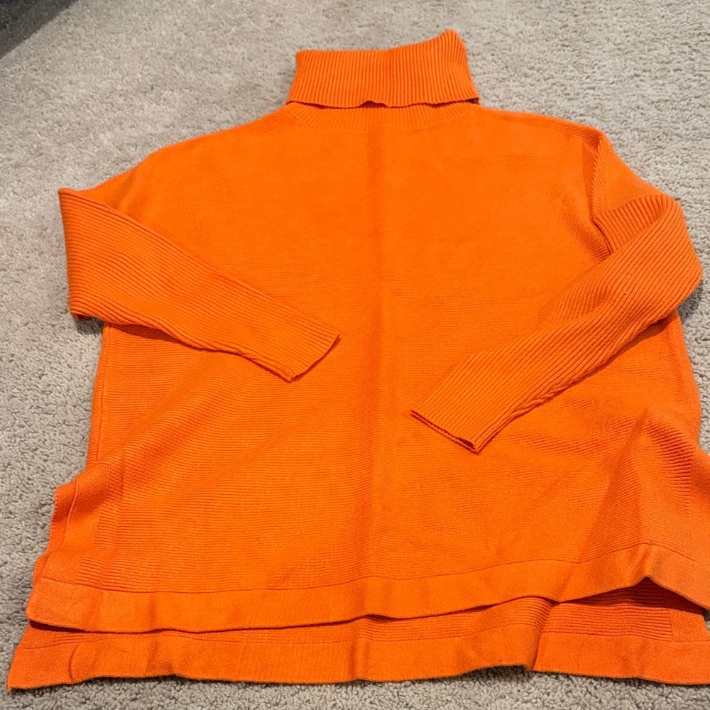 Amazon Women's Bright Orange Turtleneck Sweater